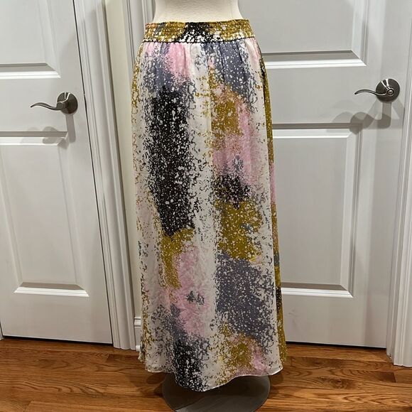 New! Diane von Furstenberg Jade SILK Skirt in Stella Fresco Rock Size M - Picture 9 of 16